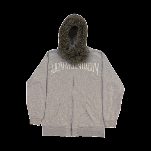 에스티오 Artwork Museum Cu m Hoodie Zip Up Gray 아트워크 뮤지엄 커스텀 후디 집업 그레이 863522_이미지