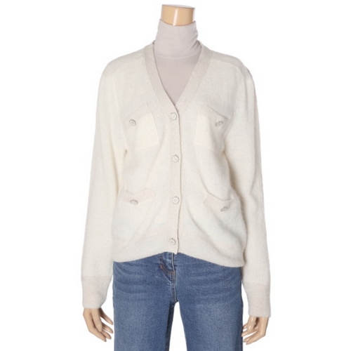 쥬크 아웃포켓 울 니트 숏 가디건 Z214KSL101_이미지