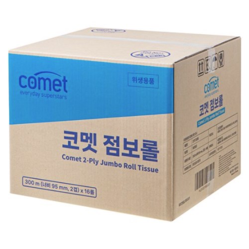 쿠팡 코멧 점보롤 2겹 300m (16롤)