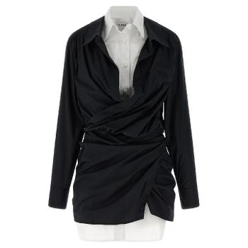 THE ATTICO Double layer shirt dress 260WCA00458414