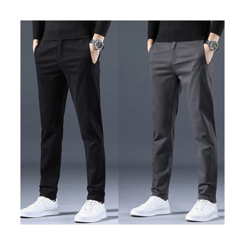 기타 아이에스이랩남자 사계절 뒷밴딩 면 스판슬랙스 I5PM001_이미지