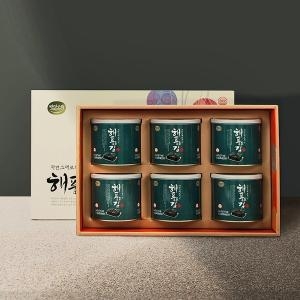 해품은김 6캔 선물세트 원초80% 곱창돌김 캔김 선물세트 / 쇼핑백동봉