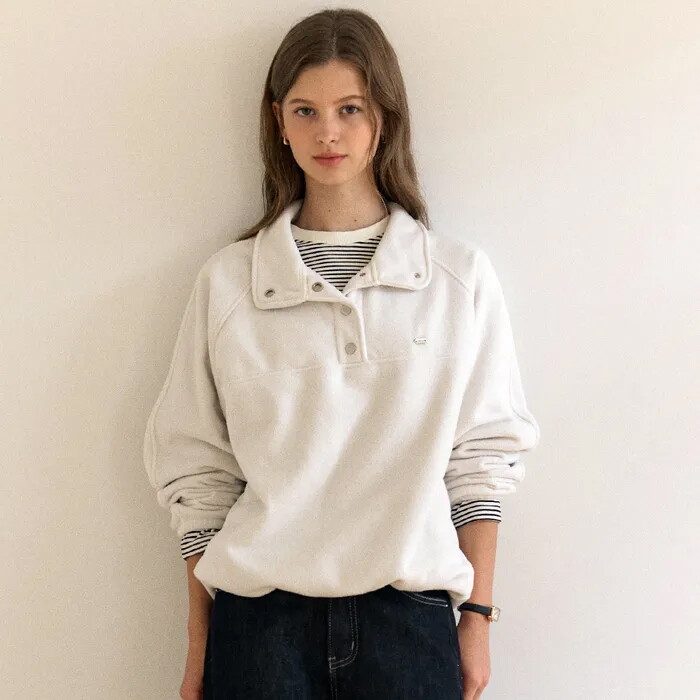 아워호프 Hope Snap Fleece Sweatshirt 3colors H25WT-TS03_이미지