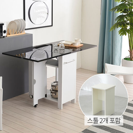 유씨엠 코코레인 하이그로시 접이식 확장형 식탁 600