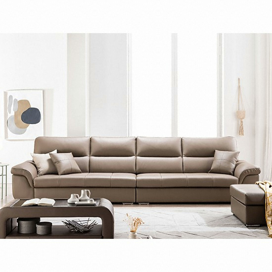 까로네까사 로렌스 천연가죽 소파 6인용 (스툴포함)_이미지