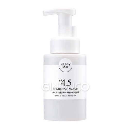  해피바스 PH 4.5 약산성 로즈 버블 여성청결제 300ml [4개]