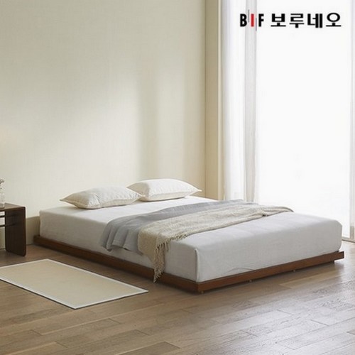 BIF보루네오 앳홈 엣지 원목 저상형 침대 Q (매트별도)_이미지