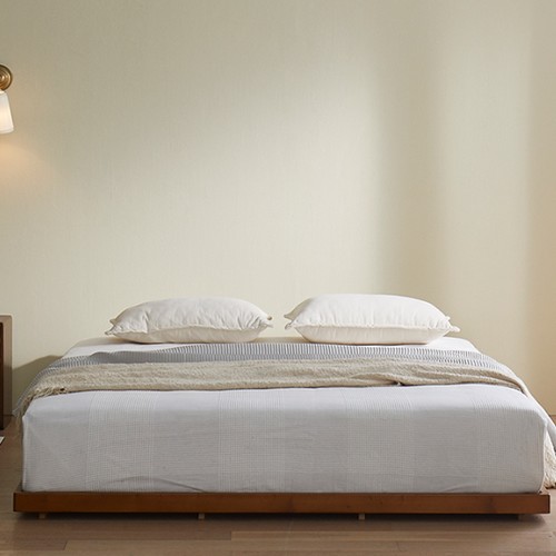 BIF보루네오 앳홈 엣지 원목 저상형 침대 Q (매트별도)_이미지