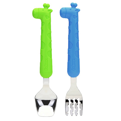 아이엔피 에디슨 기린 스푼 포크 세트 (1개)_이미지