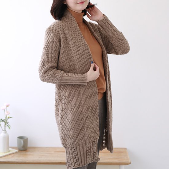 웬디즈갤러리 와플 숄 롱가디건 HCD101_이미지