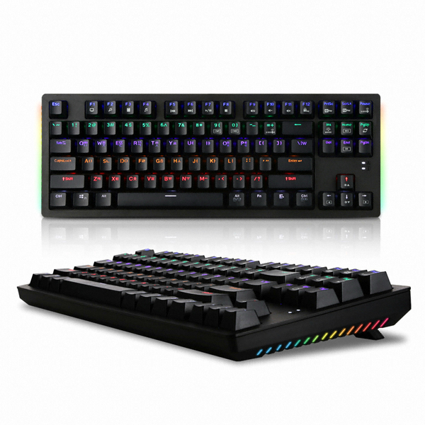 앱코 HACKER K315 텐키리스 축교환 측면 RGB 라이팅 이중사출 게이밍 기계식 키보드 블랙 (갈축)