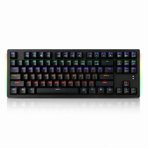 앱코 HACKER K315 텐키리스 축교환 측면 RGB 라이팅 이중사출 게이밍 기계식 키보드 블랙 (갈축)_이미지
