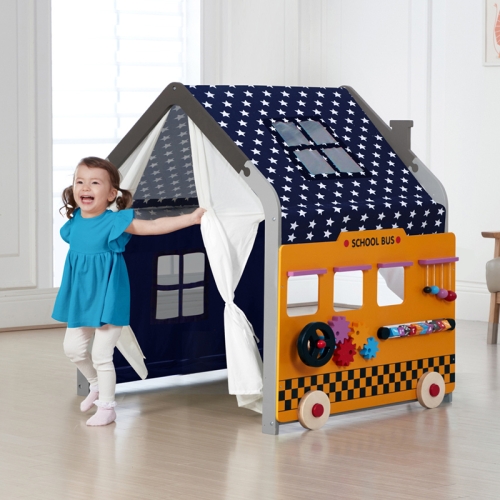 베드피아 키즈돔 원목 하우스 놀이판세트/플레이텐트/난방 동굴/어린이_이미지