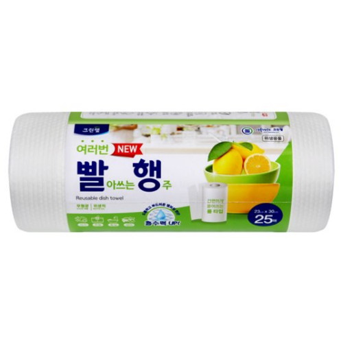 크린랲 ㅤ여러번 빨아쓰는 행주 롤형 25매 (2개)_이미지