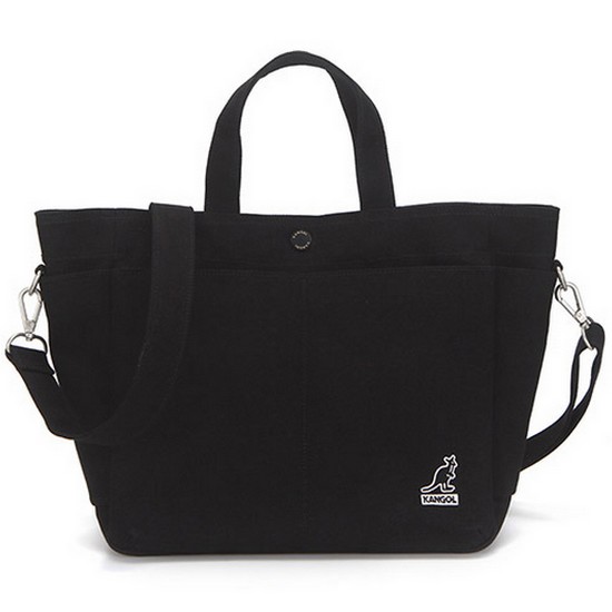 캉골 텀블러 캔버스 미디엄 토트백 3813 (블랙)_이미지