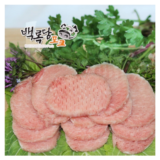 백록육가공 백록담포크 제주흑돈 등심 500g (2개)