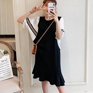 셀러허브 패션 JHP232TS_51IB 여성가오리핏 레이어드 원피스 URK-291