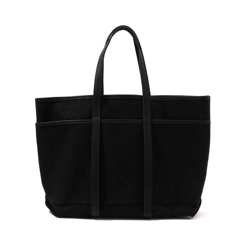 아미 별주 ACALVA 가죽 핸들 캔버스 토트 56-03-34-03913 블랙 19개 사이즈 F