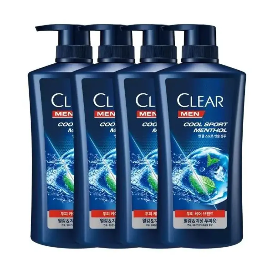 유니레버 클리어 맨 쿨 스포츠 멘솔 샴푸 650ml (4개)