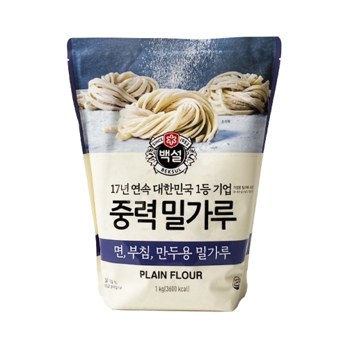 CJ제일제당 백설 중력 밀가루 1kg (12개)