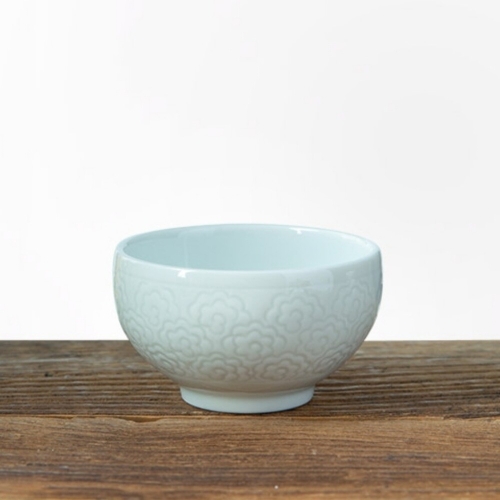 이진 조각목단 죽그릇 9.5cm_이미지