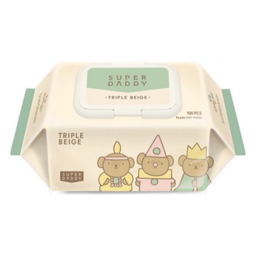 미피 트리플 베이지 물티슈 캡형 100매