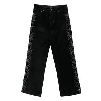 embellished textured jeans 10483076202760 T