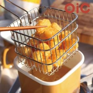 실버스타 oic 미니 인덕션 튀김냄비 1.5L 가정용 법랑 캠핑 이국주 범랑 캐니스터 소형 튀김기 튀김냄비_이미지