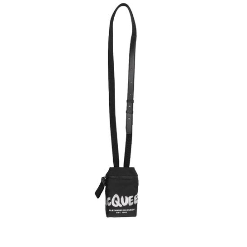 알렉산더맥퀸 블랙 fabric McQueen Graffiti 크로스바디 백 7917751AAS31095_이미지