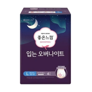 유한킴벌리 좋은느낌 입는 오버나이트 대형 4개 (4팩(16개))