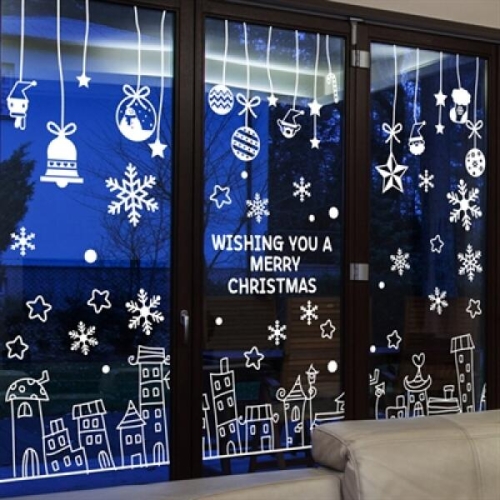 아트박스 낭만창고 cmi202-눈꽃 토이 빌리지-크리스마스스티커