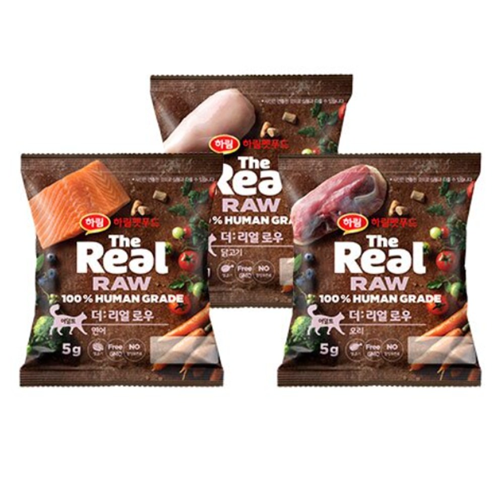 하림펫푸드 더리얼 캣 로우 어덜트 콤보 5g