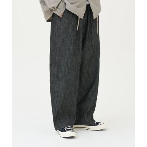 토피 TOFFEE SL03 섬머 데님 턱 와이드 밴딩 팬츠 BLACK T2S-SLDTWPBK 286173
