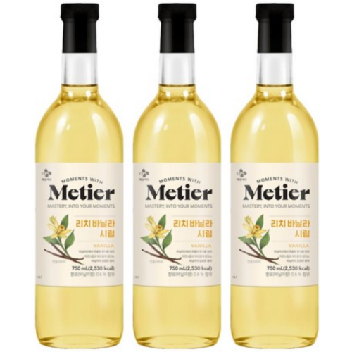 메티에 리치 바닐라 시럽 750ml (3개)_이미지