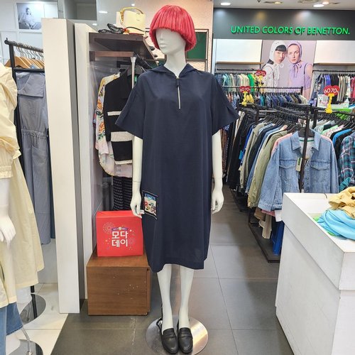  베네통 비엔즈 후드 롱 원피스 BAOPA6431