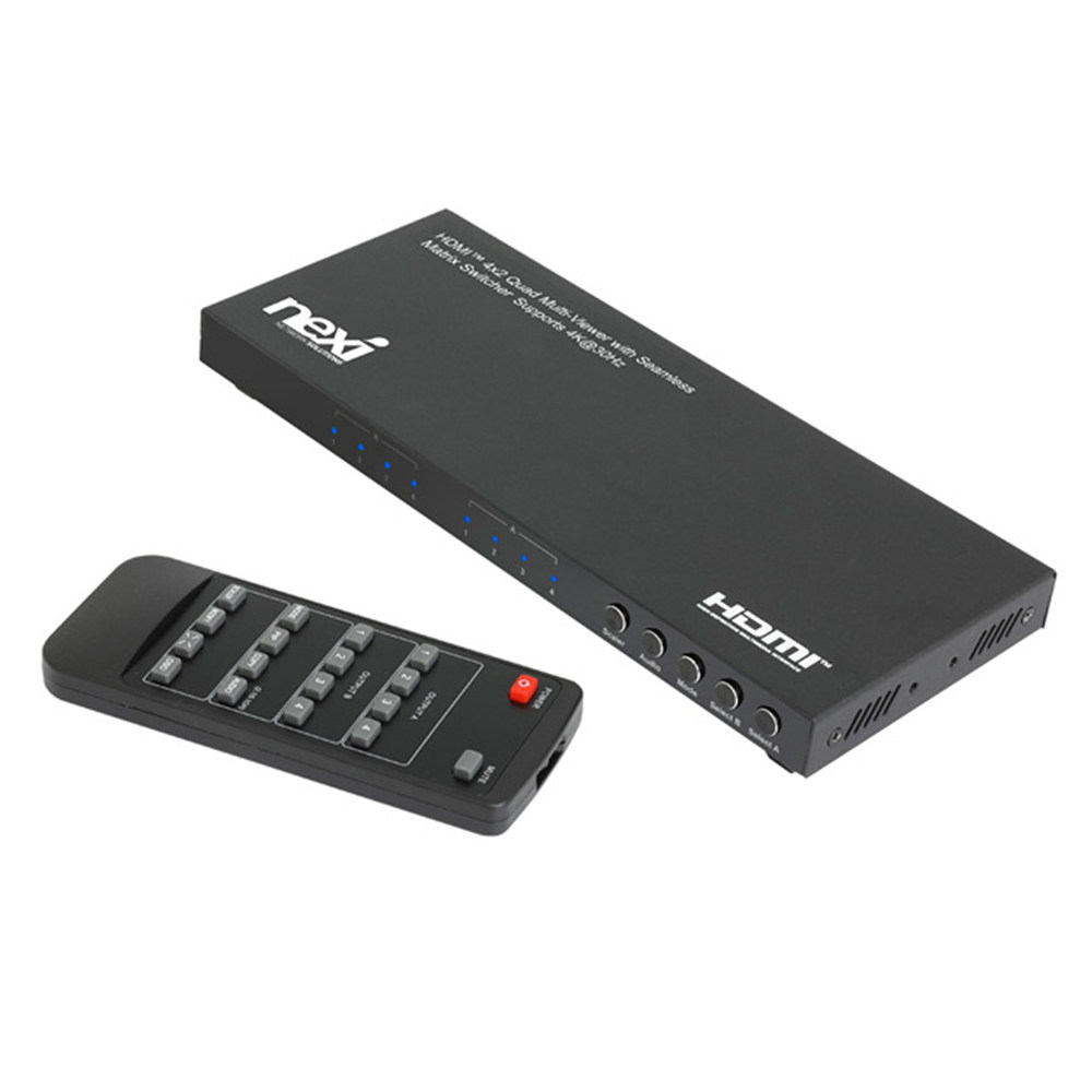 리버네트워크 NEXI NX-0402QMS 4:2 HDMI 매트릭스 스위치