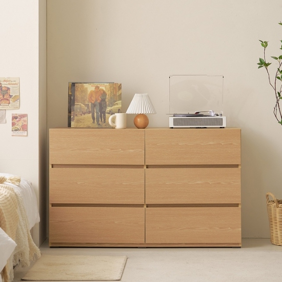 홈인홈 커버 속원목 3단 와이드 서랍장 1200_이미지