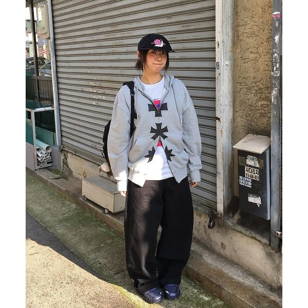 마이딥블루메모리즈 zp MM 쓰리 로고 집업 그레이 1938110_이미지