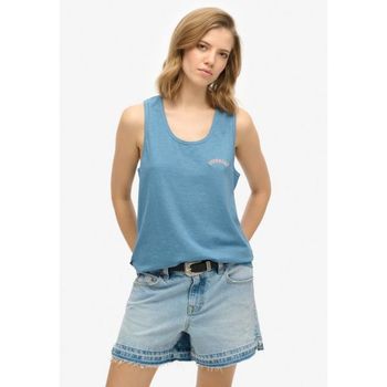 슈퍼드라이 Co ESSENTIAL LOGO GARMENT DYE Top copen blue 7499940_이미지