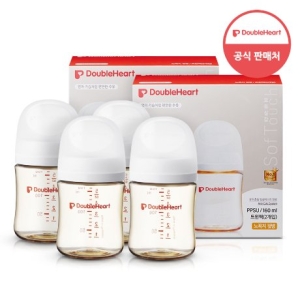 더블하트 모유실감 3세대 PPSU 베이직 160ml (노꼭지) (4개)_이미지