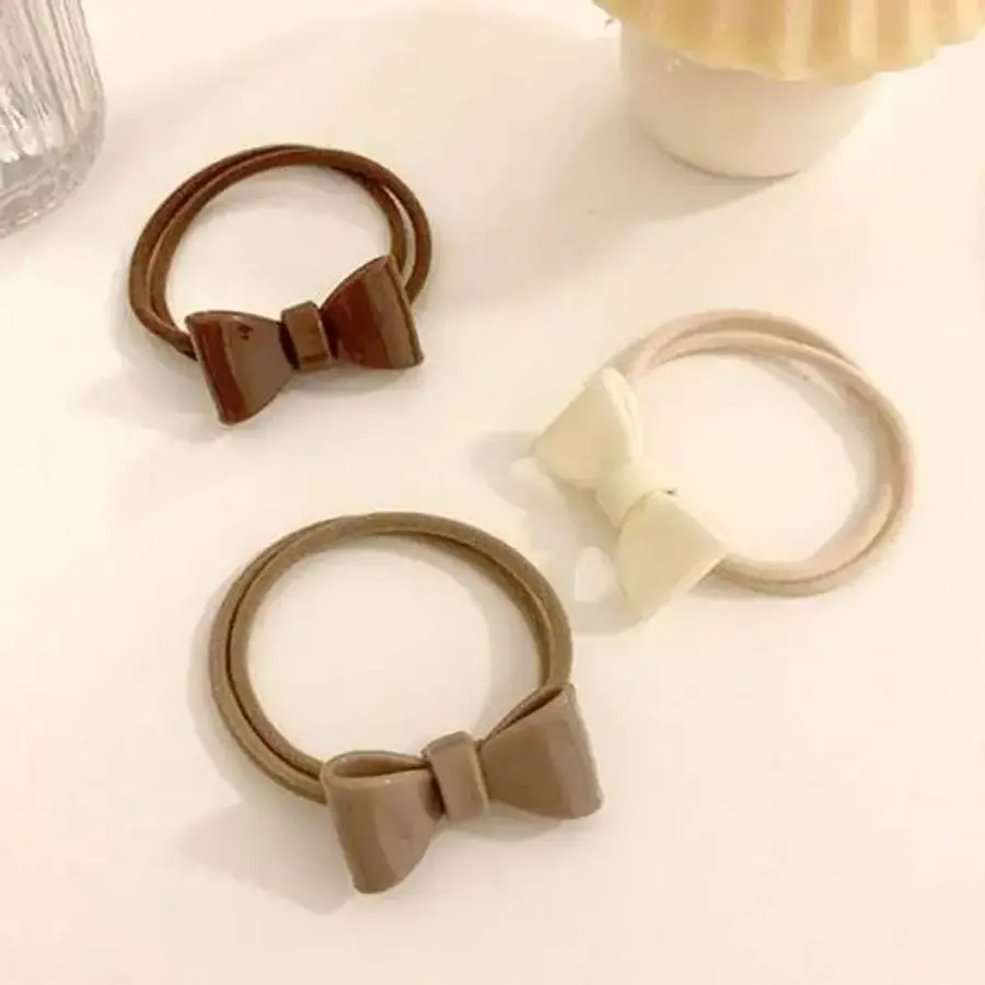 러블리 278KPP93 3컬러 추천 리본 포인트 꾸안꾸 머리끈 헤어끈_이미지