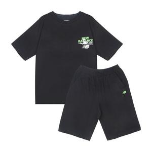  뉴발란스 키즈트레이닝세트 PQC NK9YFB204U-19 싱글 다이마루 반팔셋업