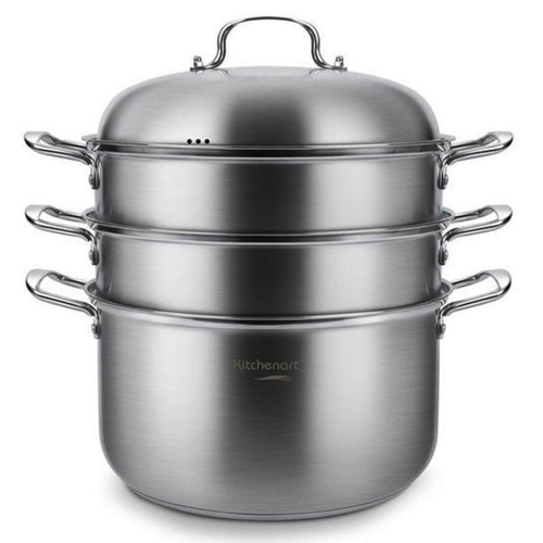 키친아트 올가 IH 스텐 3단 찜솥 (36cm)_이미지