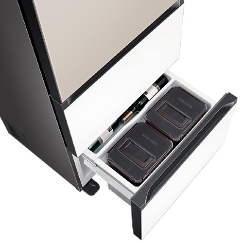 삼성전자 비스포크 키친핏 새틴 RF60DB9342AP (화이트+베이지)+ RQ33DB74C1AP (베이지+화이트)_이미지