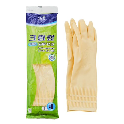 크린랲 식품전용 고무장갑 (대) (7켤레)_이미지