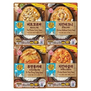 오뚜기 오즈키친 세계카레 4개푸팟퐁마크니마살라코르마_이미지