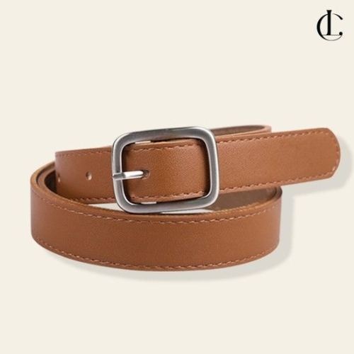 엘케이트 여성 벨트 무광 직사각 버클 허리띠 250YDU