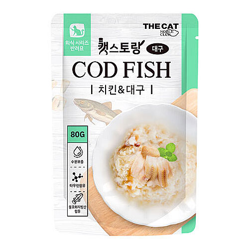한국사료 더캣 캣스토랑 치킨 대구 80g (1개)
