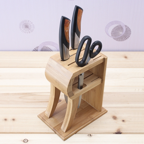 [불명] 대나무 주방칼 진열대 6구_이미지