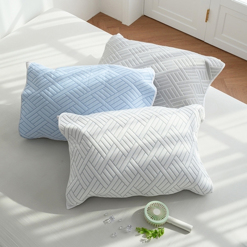 리빙홈 듀라론 3중직 냉감 쿨 밴드형 베개커버 (2개, 70x50cm)_이미지